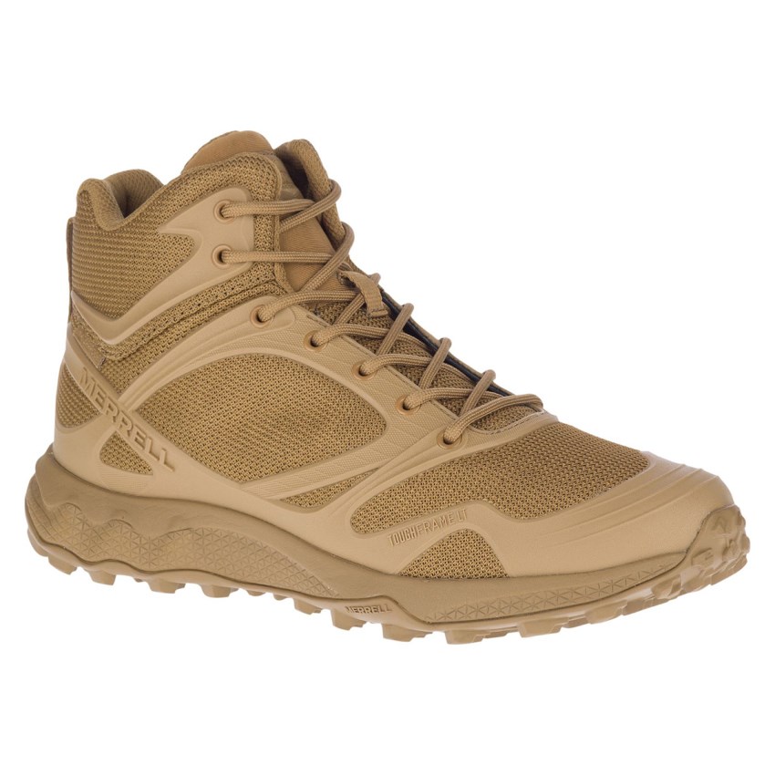 Bottes de Securite Merrell Breacher Tactical Marron Clair Homme | C.U.PAZJ